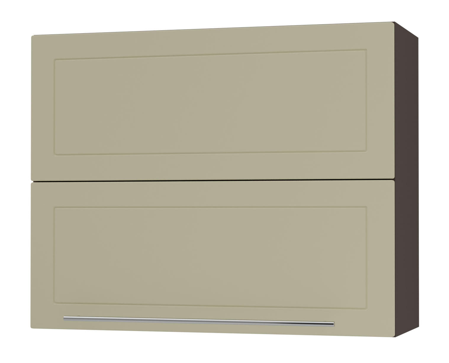 KÜCHENHÄNGESCHRANK Kvantum W8B/90 Vanille Matt / Lava Matt 90 / 32,5 / 72cm - Dunkelgrau/Creme, Holz/Holzwerkstoff (90/72/36cm) - Feldmann-Wohnen