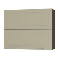 KÜCHENHÄNGESCHRANK Kvantum W8B/90 Vanille Matt / Lava Matt 90 / 32,5 / 72cm - Dunkelgrau/Creme, Holz/Holzwerkstoff (90/72/36cm) - Feldmann-Wohnen