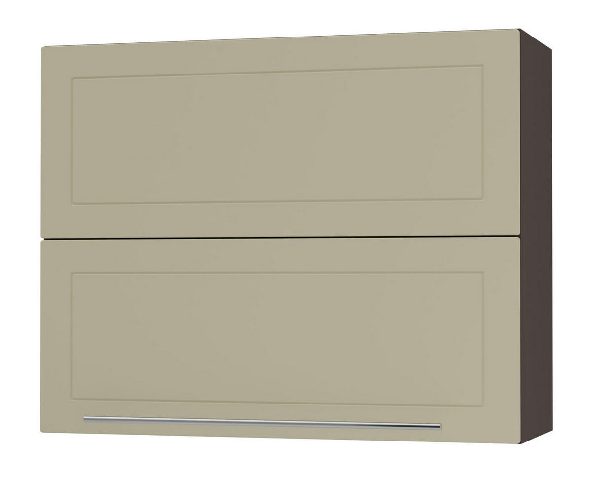 KÜCHENHÄNGESCHRANK Kvantum W8B/90 Vanille Matt / Lava Matt 90 / 32,5 / 72cm - Dunkelgrau/Creme, Holz/Holzwerkstoff (90/72/36cm) - Feldmann-Wohnen