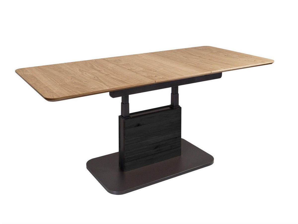 COUCHTISCH höhenverstellbar und ausziehbar Cita 120x54x70 Wildeiche - Wildeiche/Schwarz, Holz (120/70/70cm) - 58aufmkessel