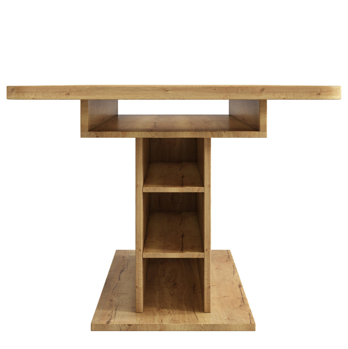 JEDÁLENSKÝ stôl 110/130/70/75 cm prírodný, výsuvný z drevotriesky a kovu - prírodná farba, kompozitné drevo (130/70/75cm) - BEAOK