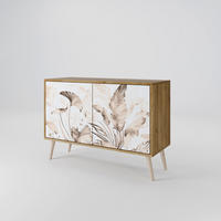 SIDEBOARD WILD TENDERNESS, Eicheneffekt, 111x42x77,5 cm, 2 Türen - Eichefarben/Buchefarben, Holzwerkstoff/Buchenholz (111/77.5/42cm) - SpaceRebels