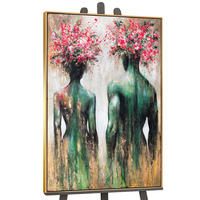 GEMÄLDE Blüte der Seelen Schattenfugenrahmen Gold 140x100 cm - Goldfarben, Holz (140/100cm) - YS-art gallery