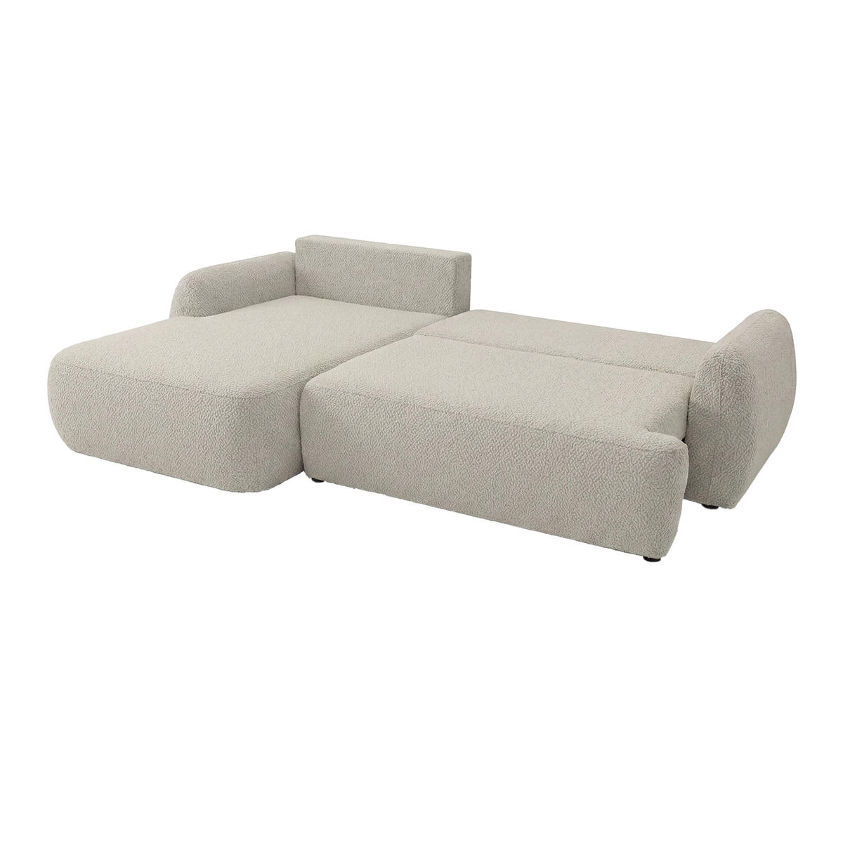 ECKSOFA MUNDUK II mit Schlaffunktion, Beige - Beige, Textil (260/184cm) - Fedve