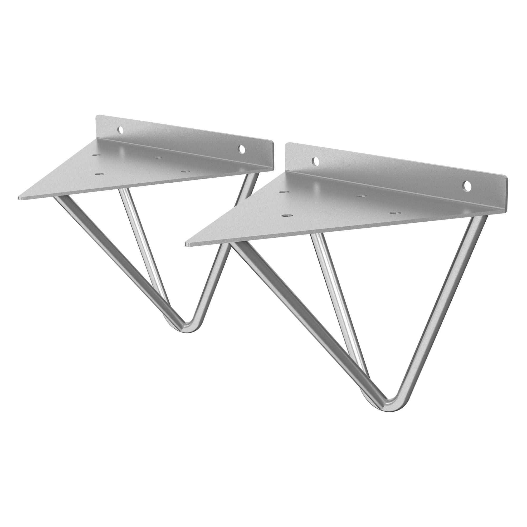 REGALHALTERUNG - Grau, Metall (16/18.5/15.5cm) - ML-DESIGN