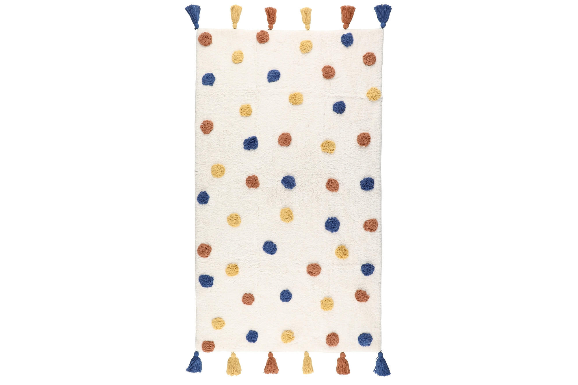 BAUMWOLLTEPPICH Gepunktet 70/120 cm - Multicolor, Naturmaterialien (70/120cm)