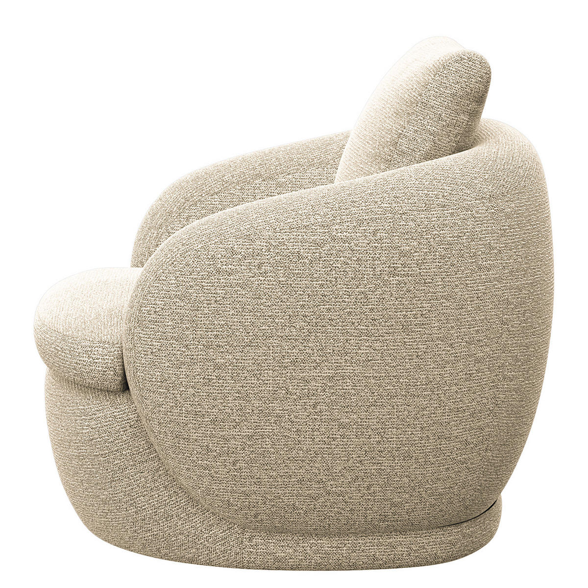 SESSEL - Beige/Creme, Kunststoff/Textil (92/74/90cm) - home24