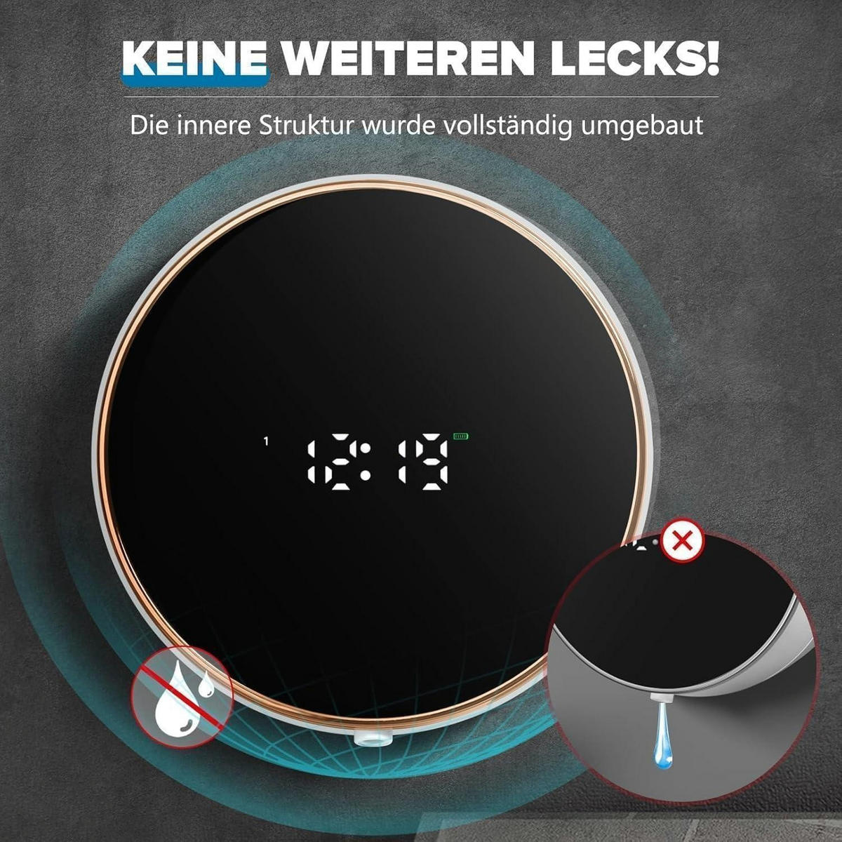 SEIFENSPENDER Automatisch Wandmontage Weiß - Weiß, Kunststoff (13/7/14cm)