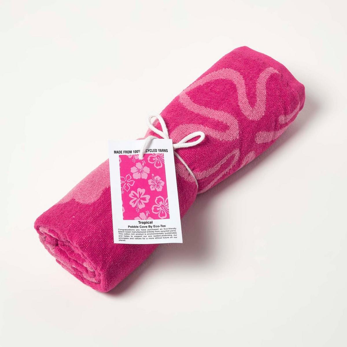 STRANDTUCH Blumen beere 70/150 cm - Beere, Textil (70/150cm) - Homescapes