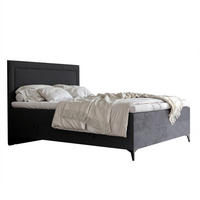 BOXBETT NERO 200/200 cm mit Matratze und Topper, Schwarz - Schwarz, Holzwerkstoff/Textil (200/200cm) - Idohome