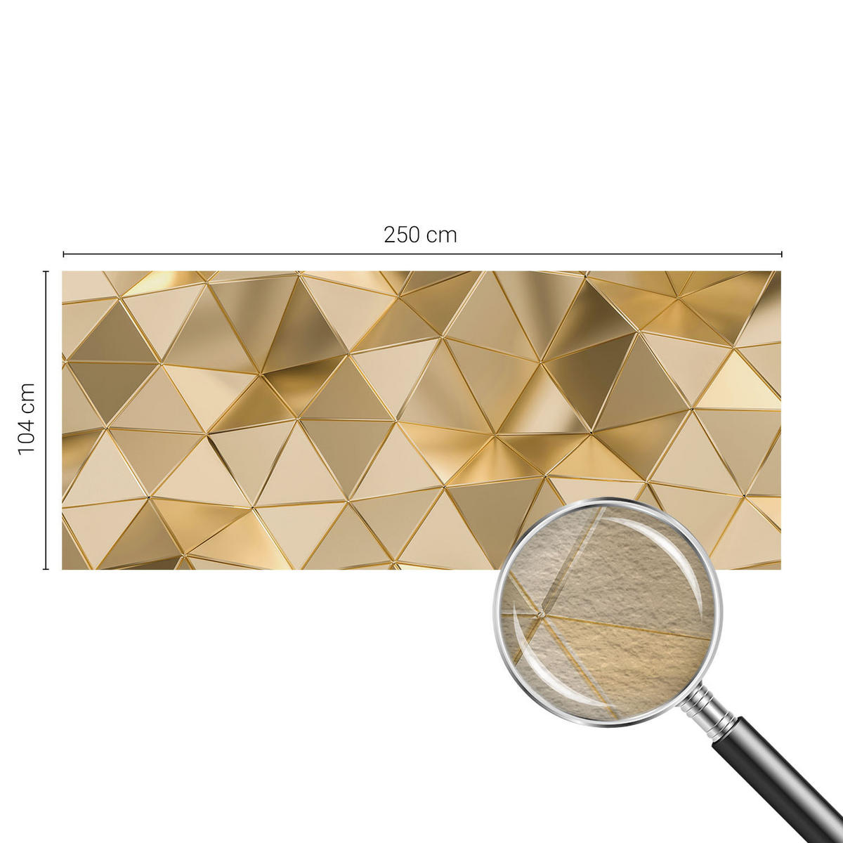 FOTOTAPETE 250x104 cm - Dreiecksmuster - Grau, Textil (250/104cm) - Wallfluent