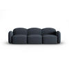 SOFA Blair aus Chenille-Stoff blau melange 3 Sitzplätze - Blau, Textil (87/80/272cm) - Micadoni