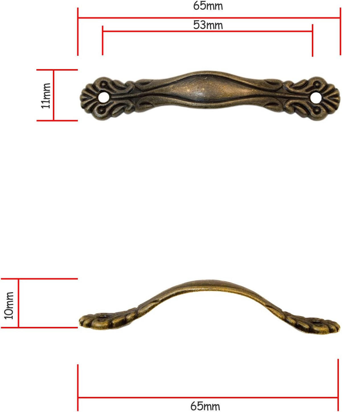 MÖBELGRIFF 2er-Set - Orange, Metall (1.1/1.1/6.5cm)