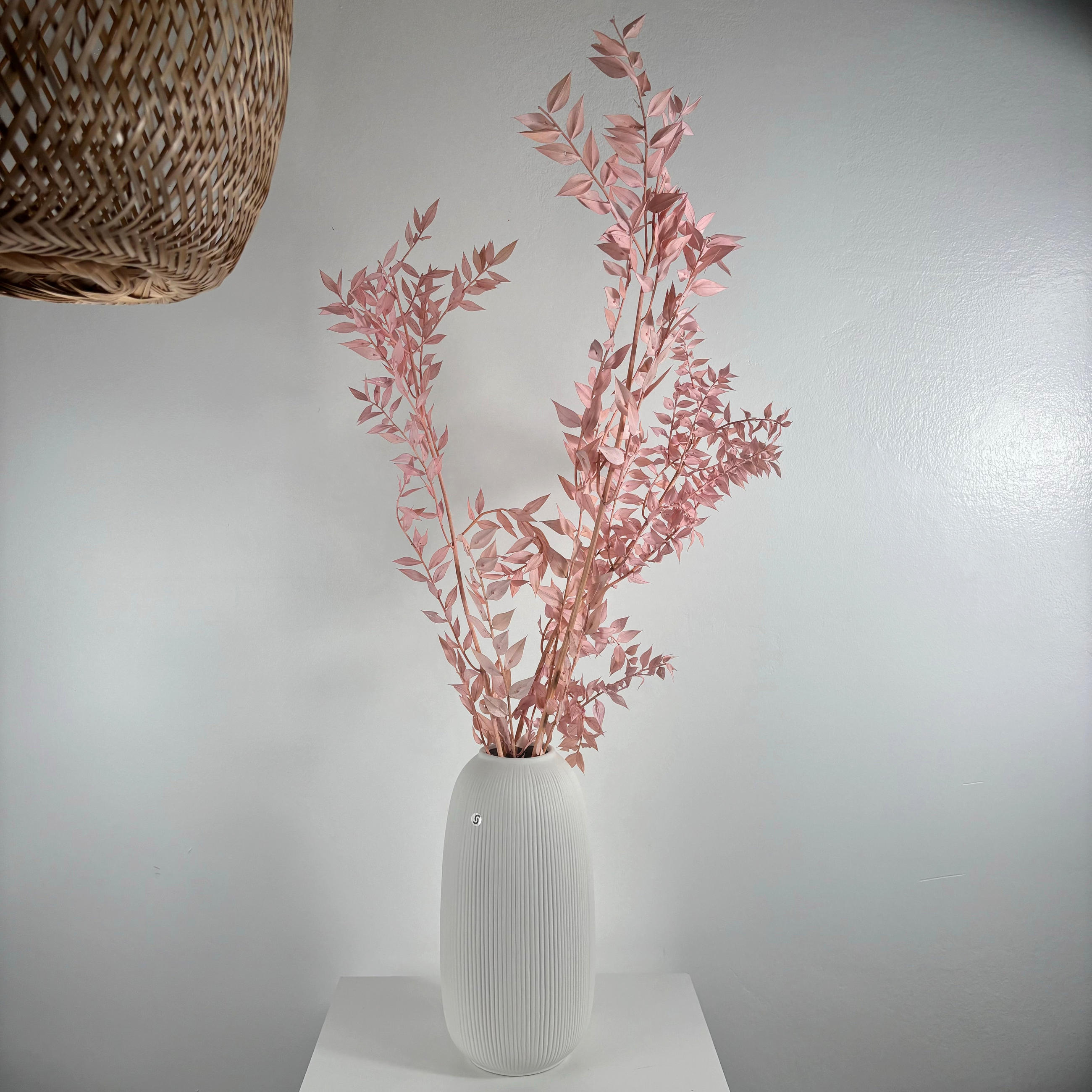 RUSKUS / Mäusedorne konserviert - rosa - Rosa, Naturmaterialien (75cm) - Lykke & You