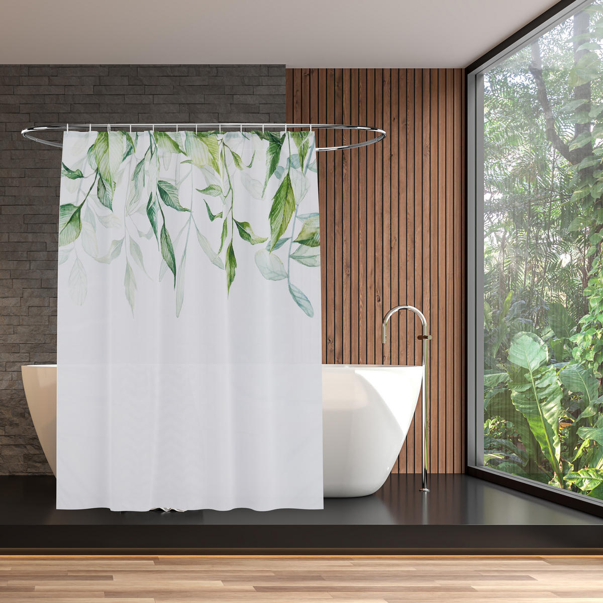 DUSCHVORHANG - Weiß, Textil (180/0.1cm) - Relaxdays