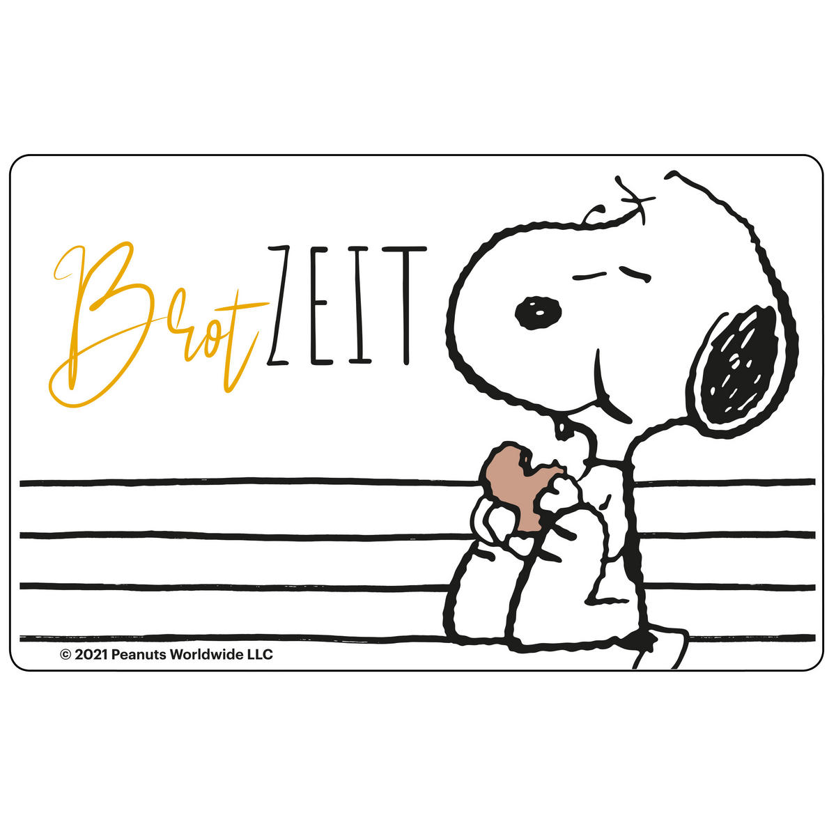 BROTDOSE The Peanuts Snoopy Brotzeit Schwarz 17,5 x 12,8 x 6,9 cm - Schwarz, Kunststoff (17.5/6.9/12.8cm) - United Labels