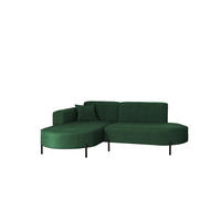 ECKSOFA Valencia Xs - Dunkelgrün, Holzwerkstoff/Textil (236/165cm) - Fun Möbel