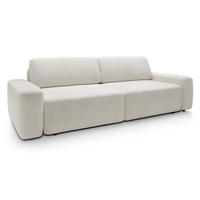 POLSTERSOFA 260 cm Orea, Schlaffunktion, Bettkasten, Creme - Creme, Holz (257/82/105cm) - Emporius