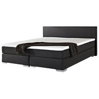 BOXSPRINGBETT 180/200cm Schwarz President - Schwarz, Textil (180/200cm) - Beliani