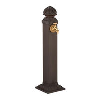 STANDBRUNNEN - Dunkelbraun, Metall (24.5/21/81cm) - Relaxdays