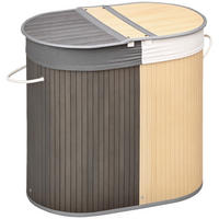 WÄSCHEKORB DE-18794 Grau - Grau, Naturmaterialien (62.5/60.5/37cm) - ComfortXL