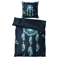 BETTWÄSCHE 2-teilig Traumfänger - Blau, Naturmaterialien (135/200cm) - Sanilo