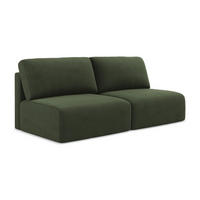 3-SITZER SOFA mit Schlaffunktion Strukturstoff Stoff Grün - Blau/Schwarz, Kunststoff/Textil (216/79/102cm) - LaMiaSofa