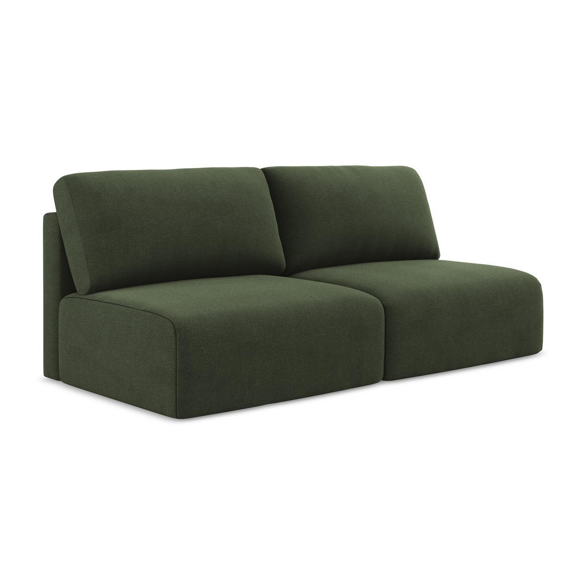 3-SITZER SOFA mit Schlaffunktion Strukturstoff Stoff Grün - Blau/Schwarz, Kunststoff/Textil (216/79/102cm) - LaMiaSofa
