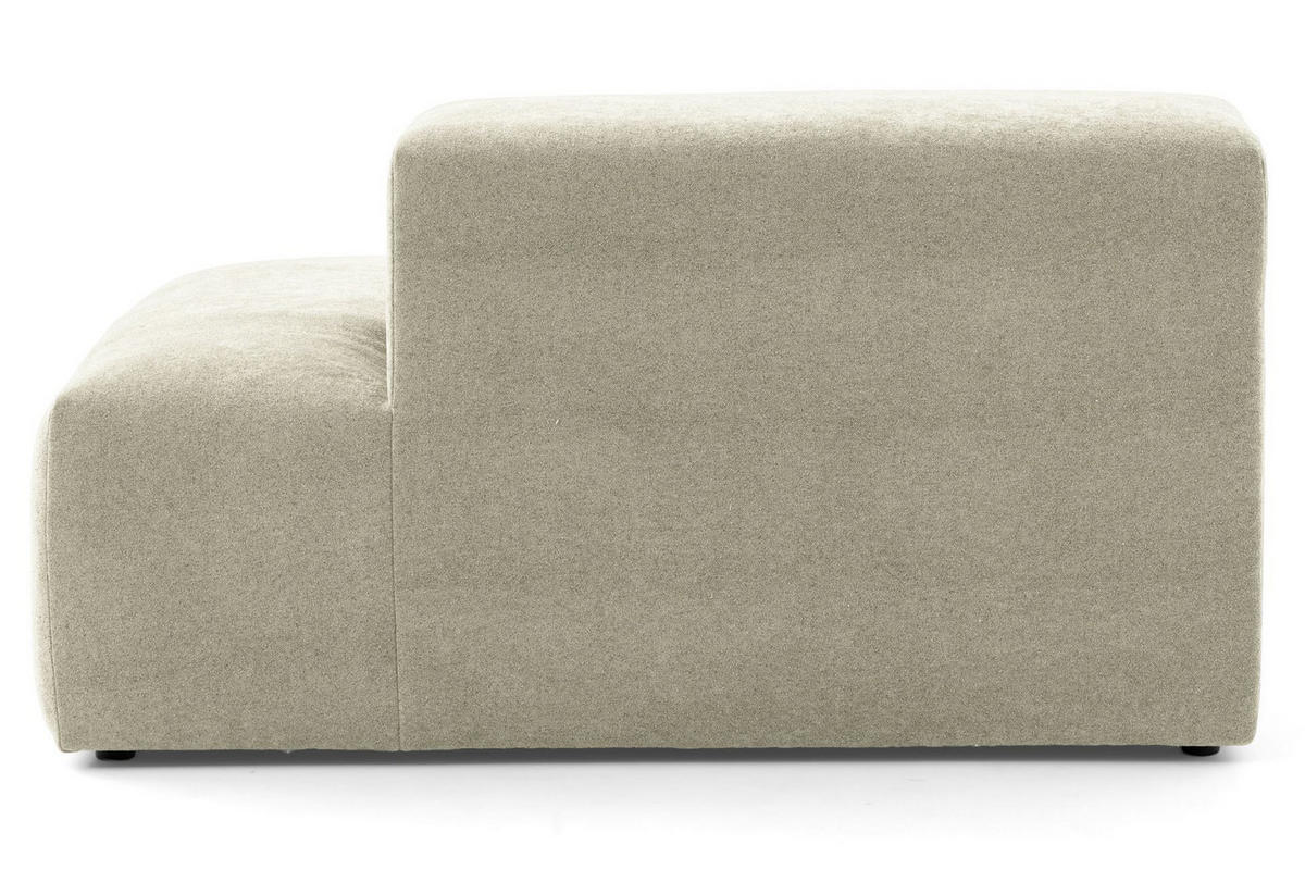 3-SITZER modulares Sofa HEAVEN SET 1 Rechts, Breite 255 cm Webstoff Olivgrün - Schwarz/Olivgrün, Holz/Kunststoff (102/71/255cm) - Muffo