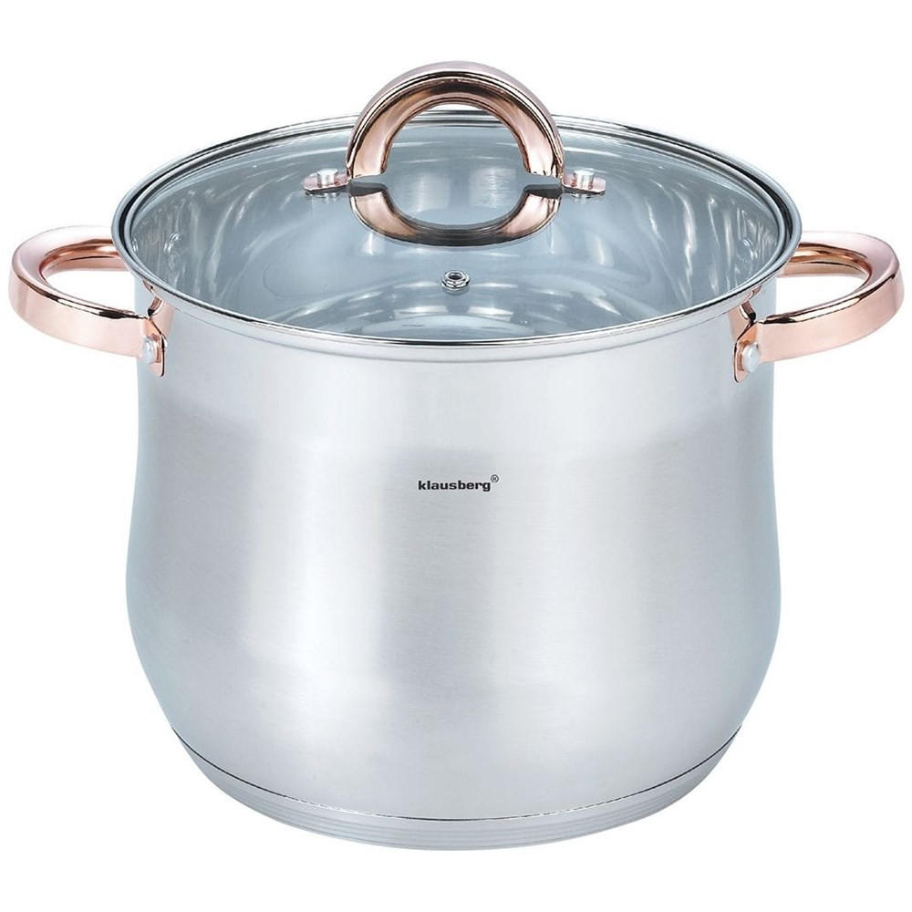 TOPF Silber 32/22/19 cm KB7792 - Silberfarben, Metall (22cm) - Klausberg 