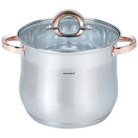 TOPF Silber 32/22/19 cm KB7792 - Silberfarben, Metall (22cm) - Klausberg 