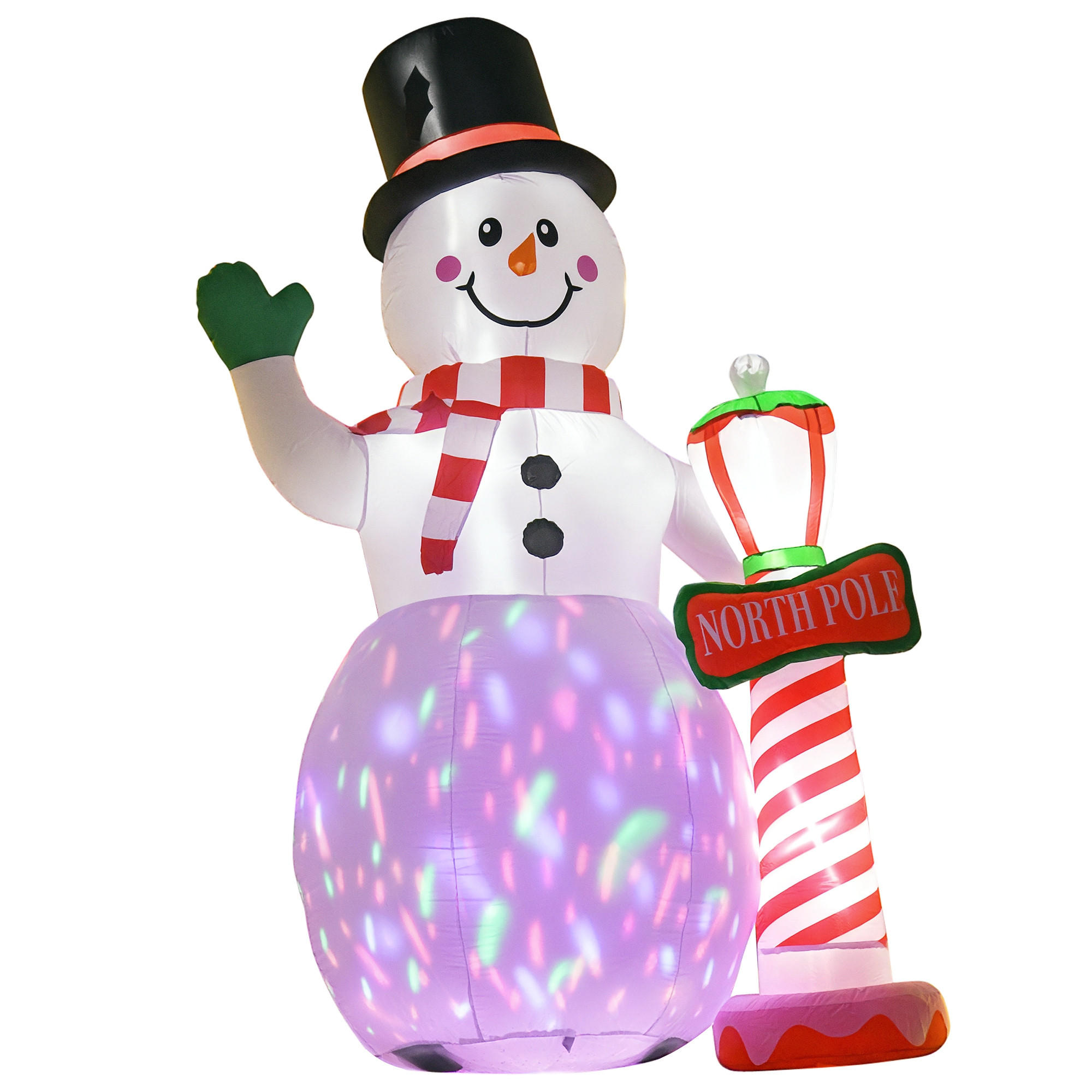 WEIHNACHTS-SCHNEEMANN Weiß 164.0/103.0/240.0cm - Weiß, Textil (103/240/164cm)