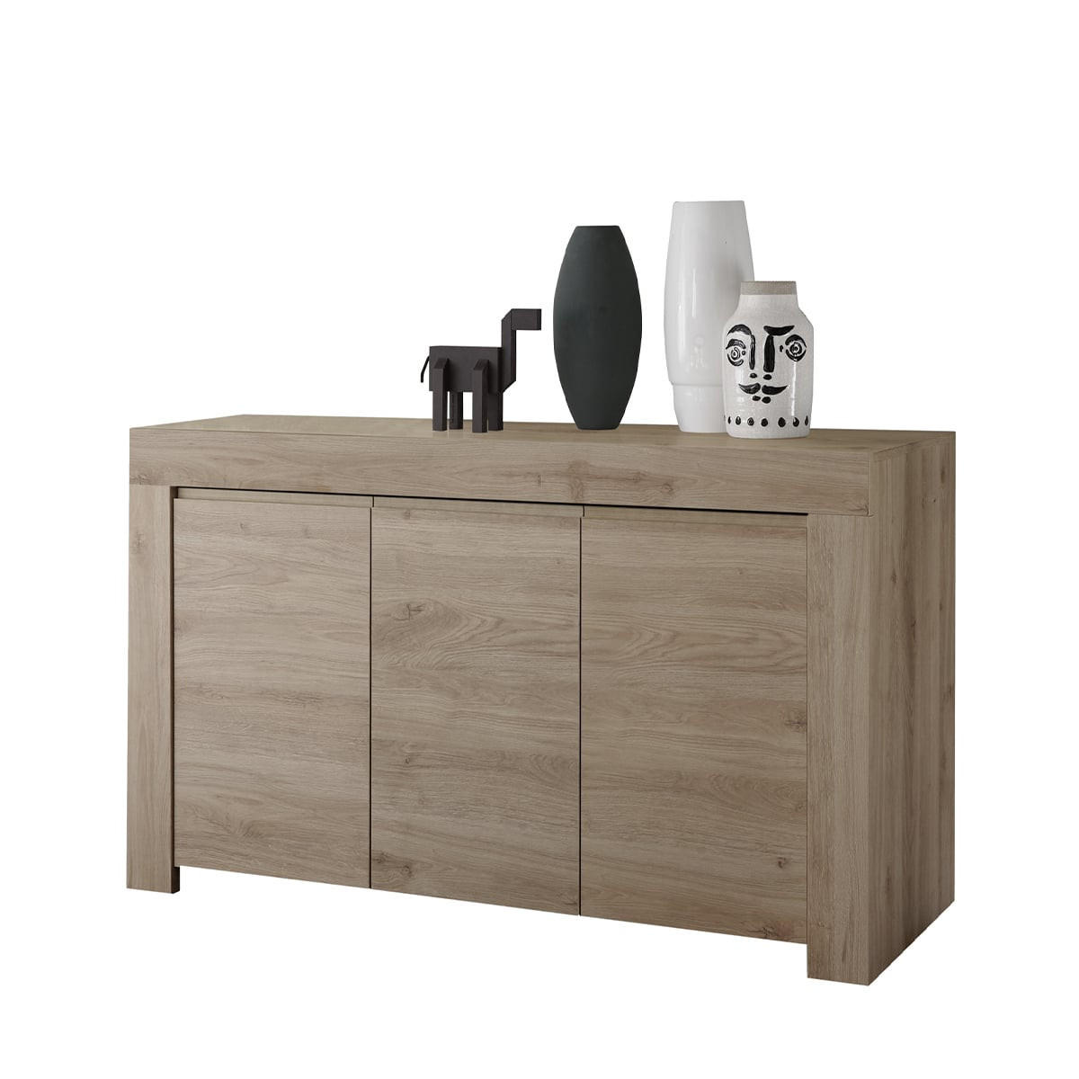 SIDEBOARD mit 3 Türen L138 cm - Firenze - Eichefarben, Holzwerkstoff (42/81/138cm) - Calicosy