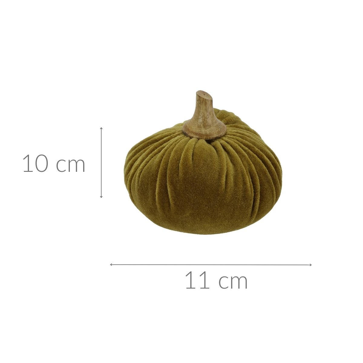 KÜRBIS Herbstdeko 11/11/10 cm - Grün, Textil (11/10/11cm) - Home Styling Collection