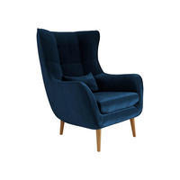 SESSEL Estjano - Blau/Beige, Holz (80/106/95cm) - MIRJAN24