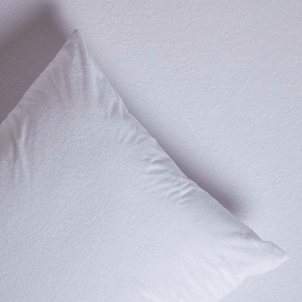 KISSENSCHONER Frottee wasserdicht 65/65 cm, 4er-Set mit Reißverschluss - Weiß, Textil (65/65cm) - Homescapes