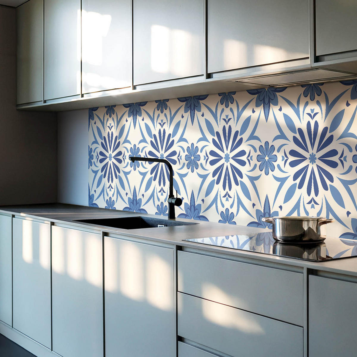 WANDPANEEL 120x60 cm selbstklebend Aeloria - Pastellblau, Kunststoff (60/1.6/120cm) - Wallfluent