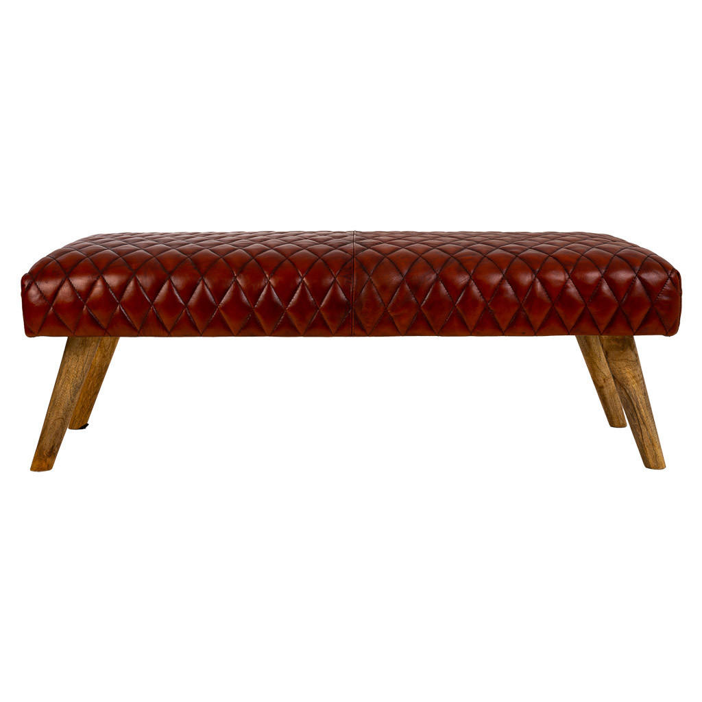 BANK 115x53x38 cm - Braun, Fell (115/38/53cm) - Wanderlust