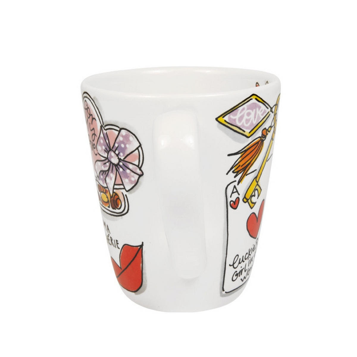 BECHER Valentinstag Madame in Bunt - 350 ml - Multicolor, Keramik (0.35L) - Blond Amsterdam