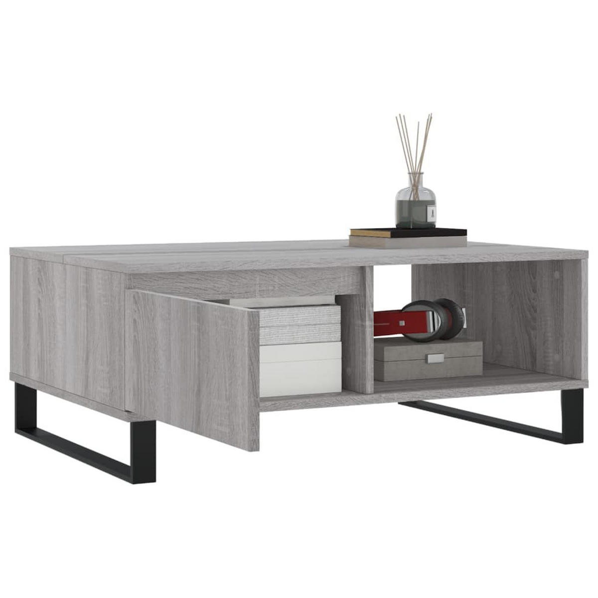 COUCHTISCH Grau Sonoma 90x60x35 cm Holzwerkstoff - Grau, Holzwerkstoff (60/90/35cm) - furnicato