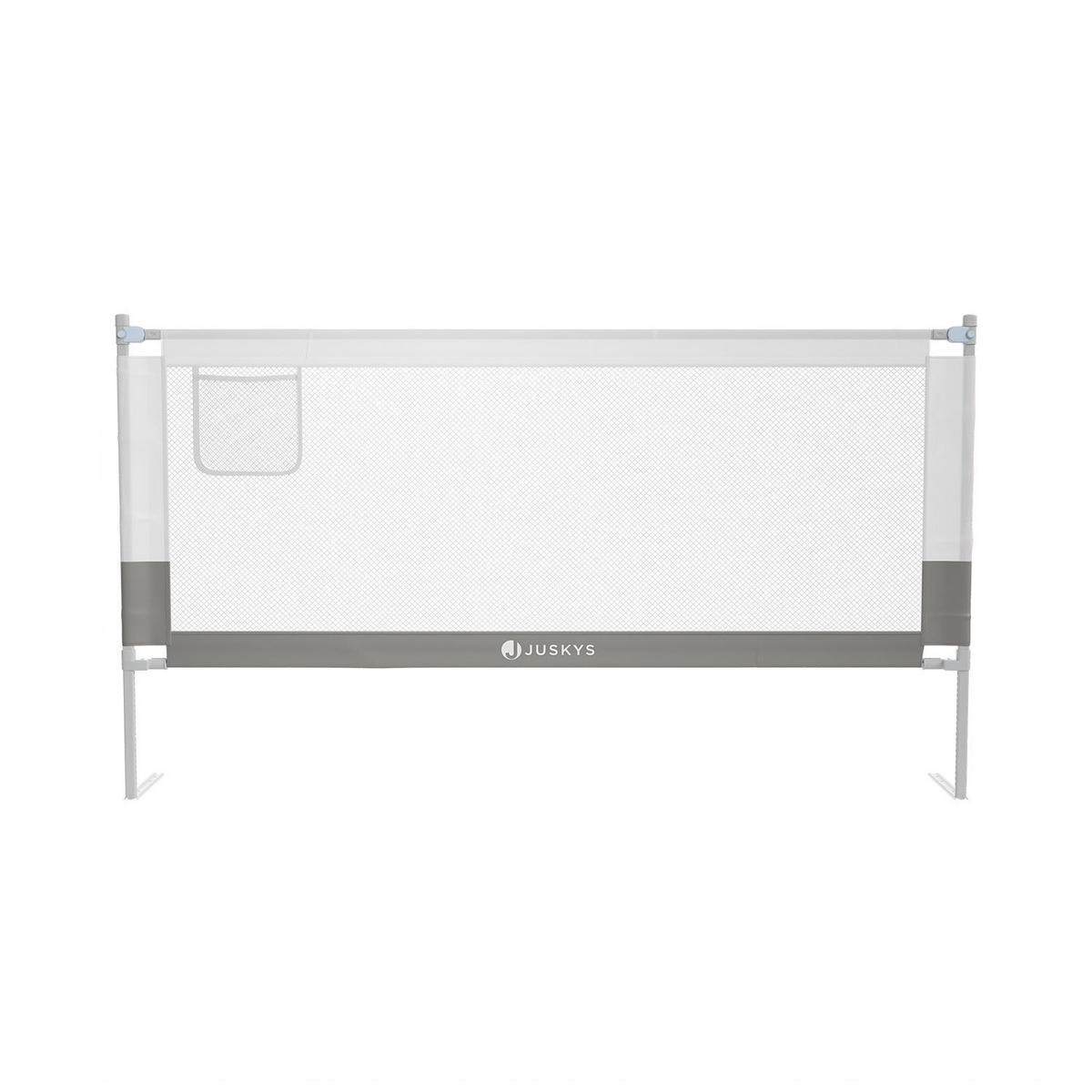 BETTSCHUTZGITTER Jaron 180/71-101 cm - Grau, Textil (180/180cm) - Juskys
