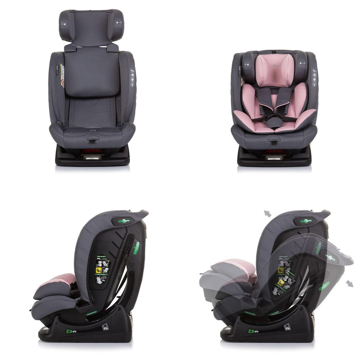 KINDERSITZ i-Size Aviato rosa (40 - 150 cm) Gruppe 0/1/2/3, verstellbar - Rosa, Kunststoff (44/58/51cm) - Chipolino