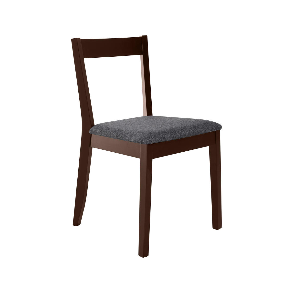 STUHL Moden mit wengefarbenen Holzbeinen, Polsterstuhl, Anthrazit - Wengefarben/Anthrazit, Holz (45/84/45cm) - Beautysofa