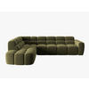 ECKSOFA links Lisa aus Samt hellgrün 5 Sitzplätze - Hellgrün, Textil (234/293cm) - Micadoni