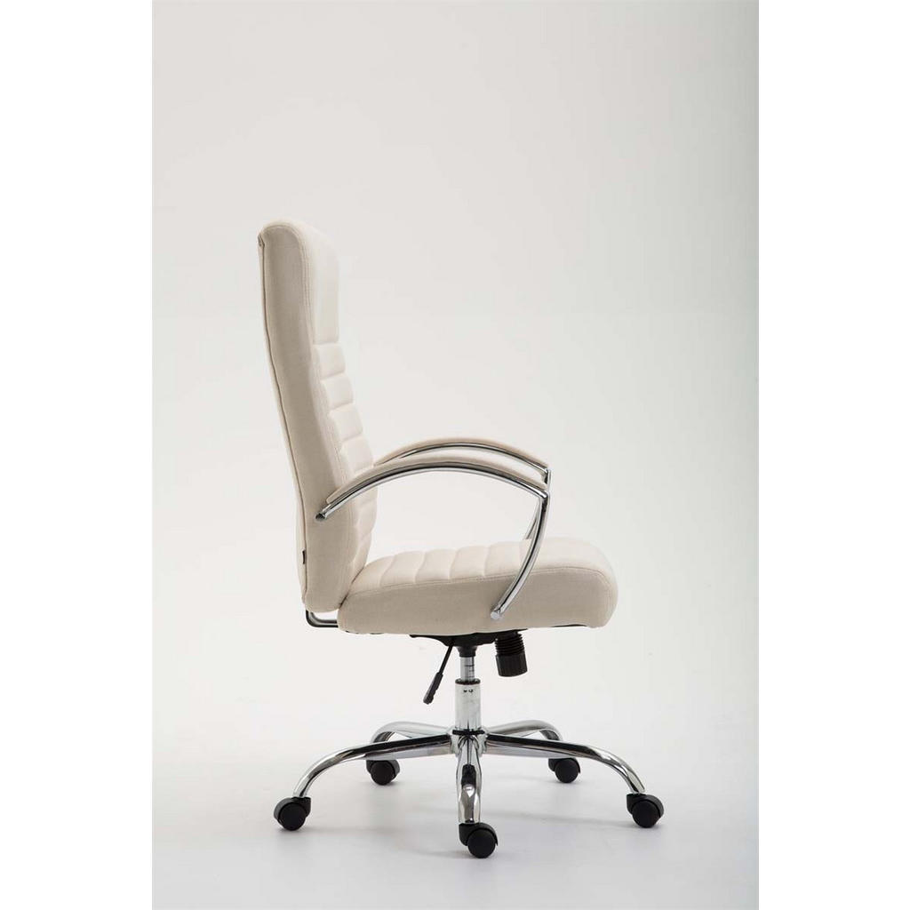 Thumbnail - TPFLiving Bürostuhl, Creme, Textil, 60x118x68 cm, Arbeitszimmer, Bürostühle, Drehstühle