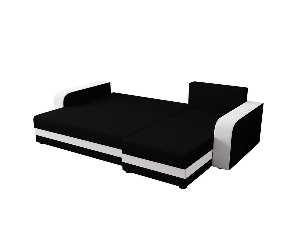 ECKSOFA HEWLET L BIS Rainbow 15+31 Rechts mit Schlaffunktion - Schwarz, Textil (240/140cm) - Bedante