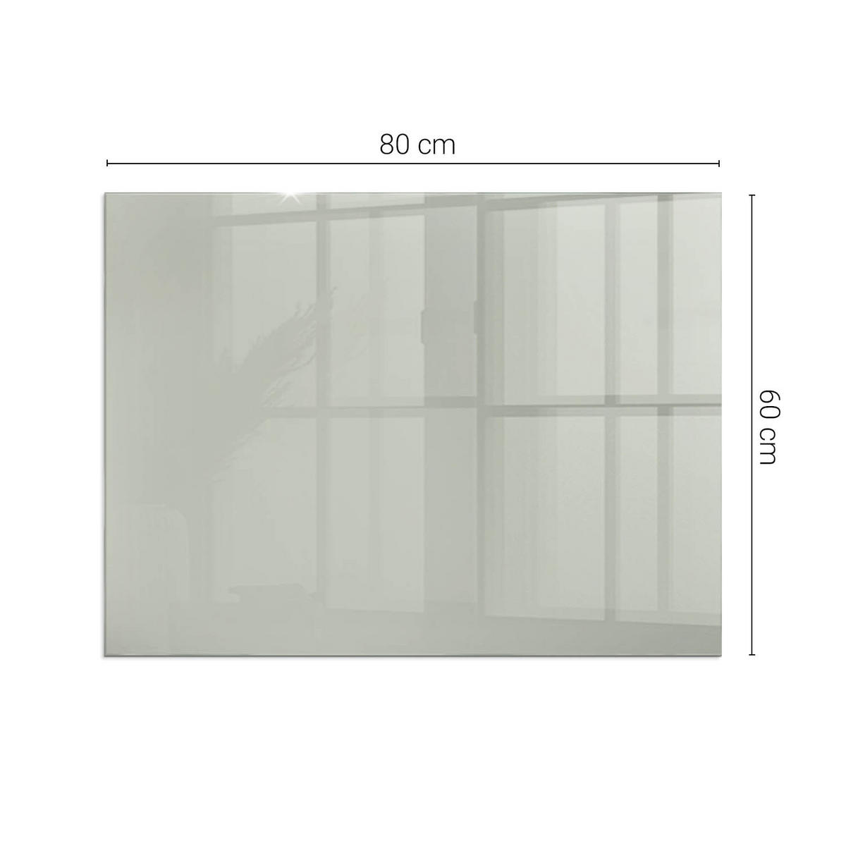 GLASPLATTE für Kamin 80x60 cm Grün - Grün, Glas (80/60/0.4cm) - ArtPrintCave