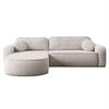 Ecksofa VENUS mit Schlaffunktion und Bettkasten, Poso 100 - Creme, Textil (275/178cm) - Lookway
