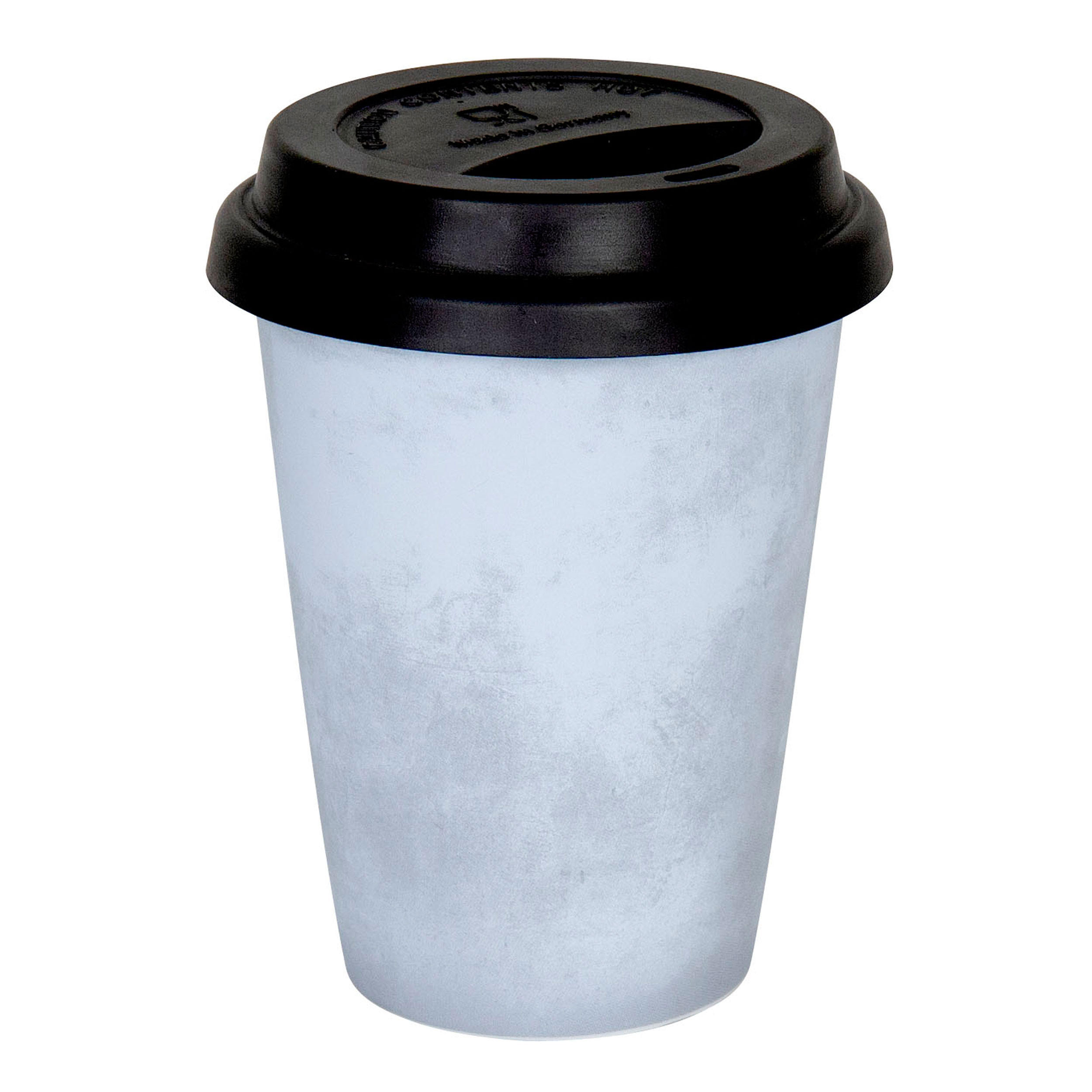 KAFFEEBECHER Concrete Coffee To Go mit Deckel - Naturfarben, Keramik (0.38L) - Könitz