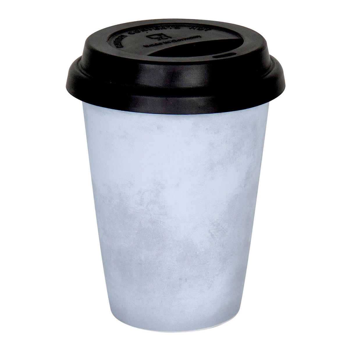 KAFFEEBECHER Concrete Coffee To Go mit Deckel - Naturfarben, Keramik (0.38L) - Könitz